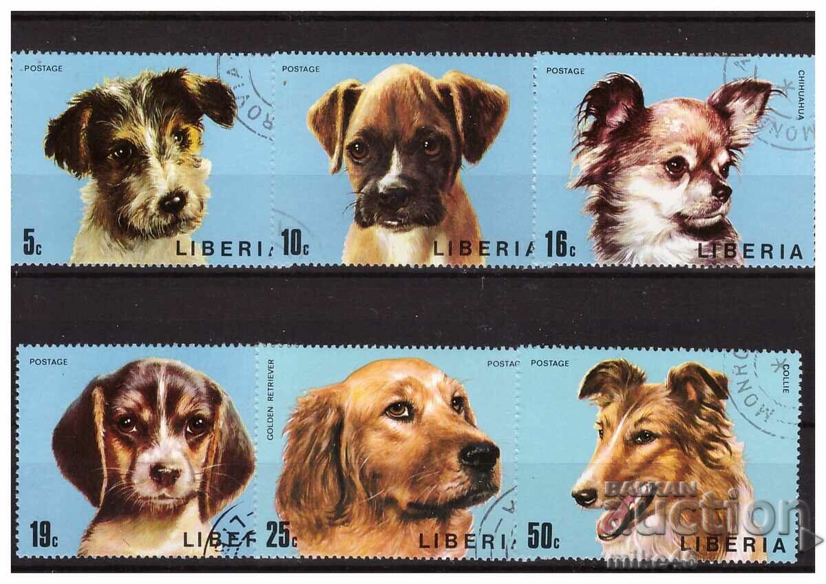 LIBERIA 1974 Dogs 6 m series S.T.O.