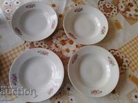 4 plates of Bulgarian porcelain