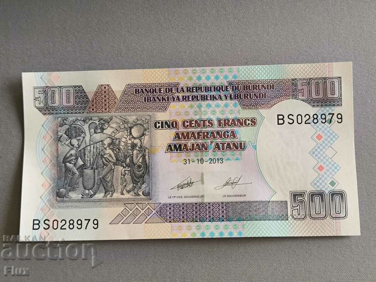 Banknote - Burundi - 500 francs UNC | 2013