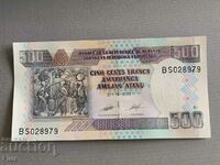 Τραπεζογραμμάτιο - Μπουρούντι - 500 φράγκα UNC | 2013