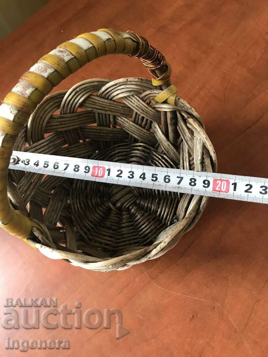 BASKET BASKET WITTLED ANTIQUE WOOD - 5 BASKET BASKET WITTLED ANTIQUE WOOD - 5