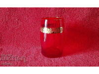 Old crystal red cup gilt