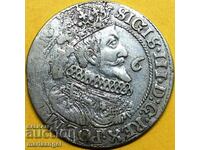 Πολωνία 1/4 Thaler Orth Sigismund III Βάζο μεγάλο ασημί
