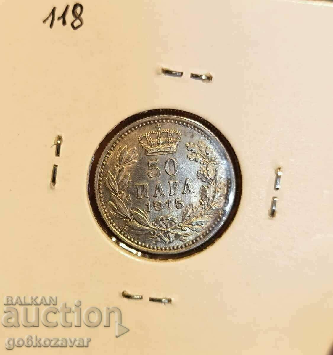 Сърбия 50 пара 1915г Сребро ! UNC Сърбия 50 пара 1915г Сребро ! UNC