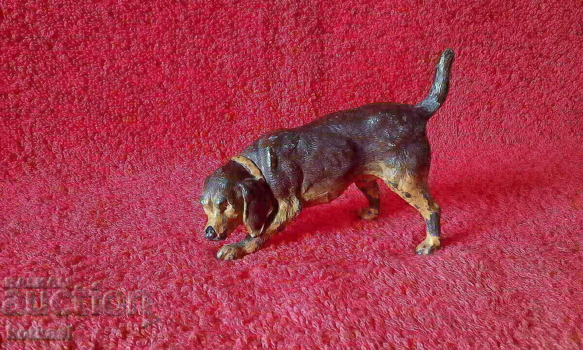 Old metal bronze Dog