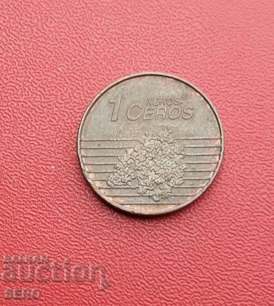 Лихтенщайн-1 евро цент 2004-пробен