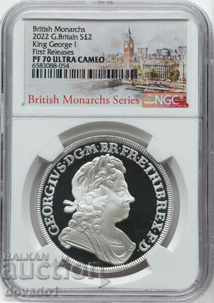 2022 George I 1oz £2 - NGC PF70 - Silver Coin (31.1y)