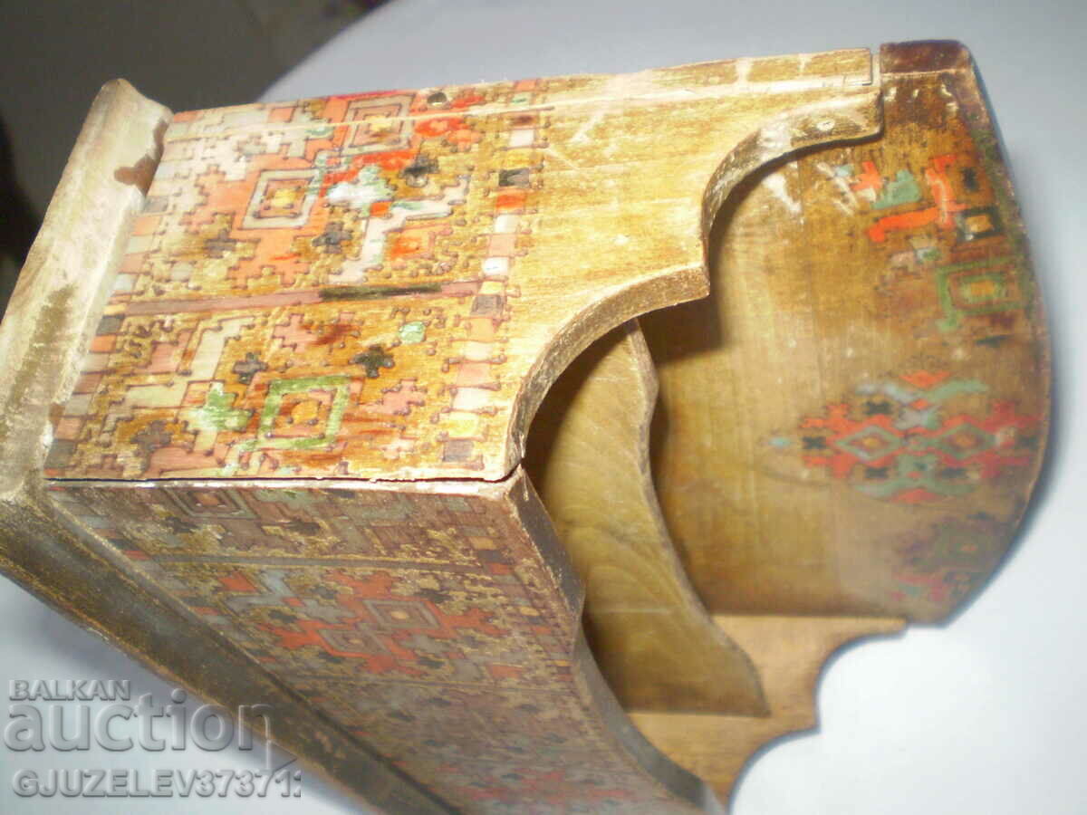 19th century wooden letter stand colored pyrography with price 95.00 BGN | € 48.57 19th century wooden letter stand colored pyrography with price 95.00 BGN | € 48.57