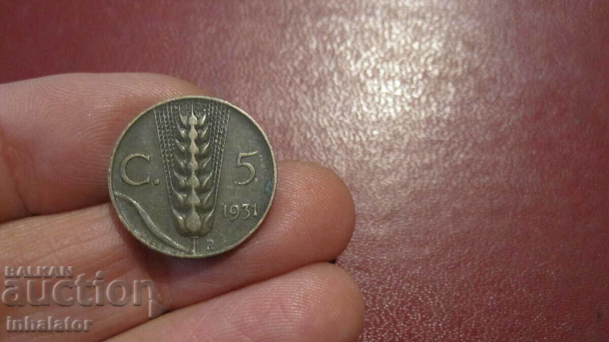1931 5 centesimi Italy