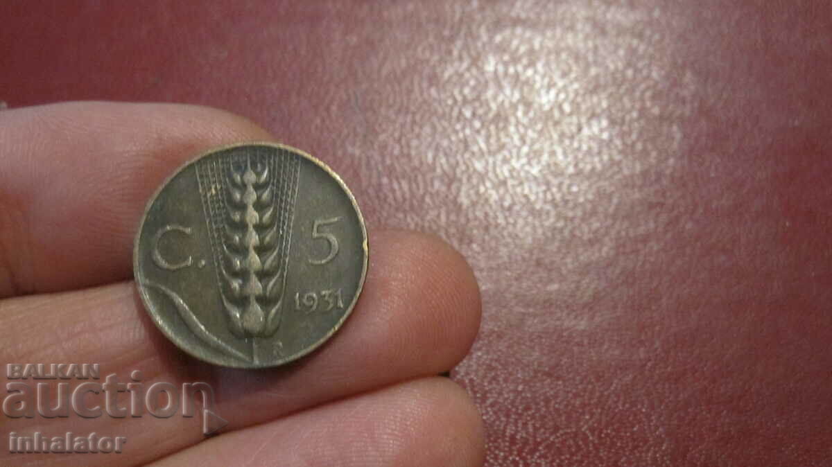 1931 5 centesimi Italy