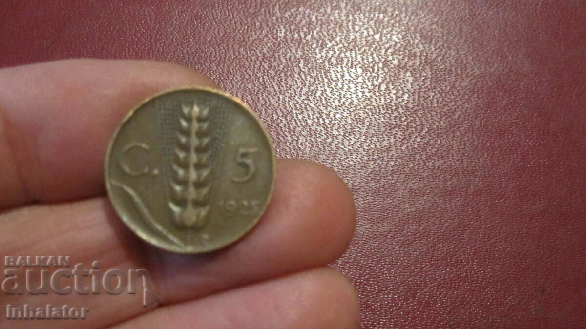 1925 year 5 centesimi Italy