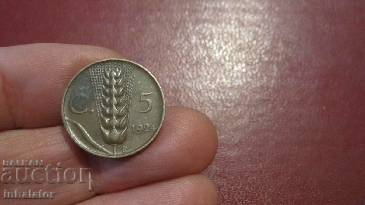 1924 anul 5 centesimi Italia