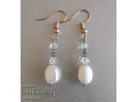 Imported earrings with natural pearls