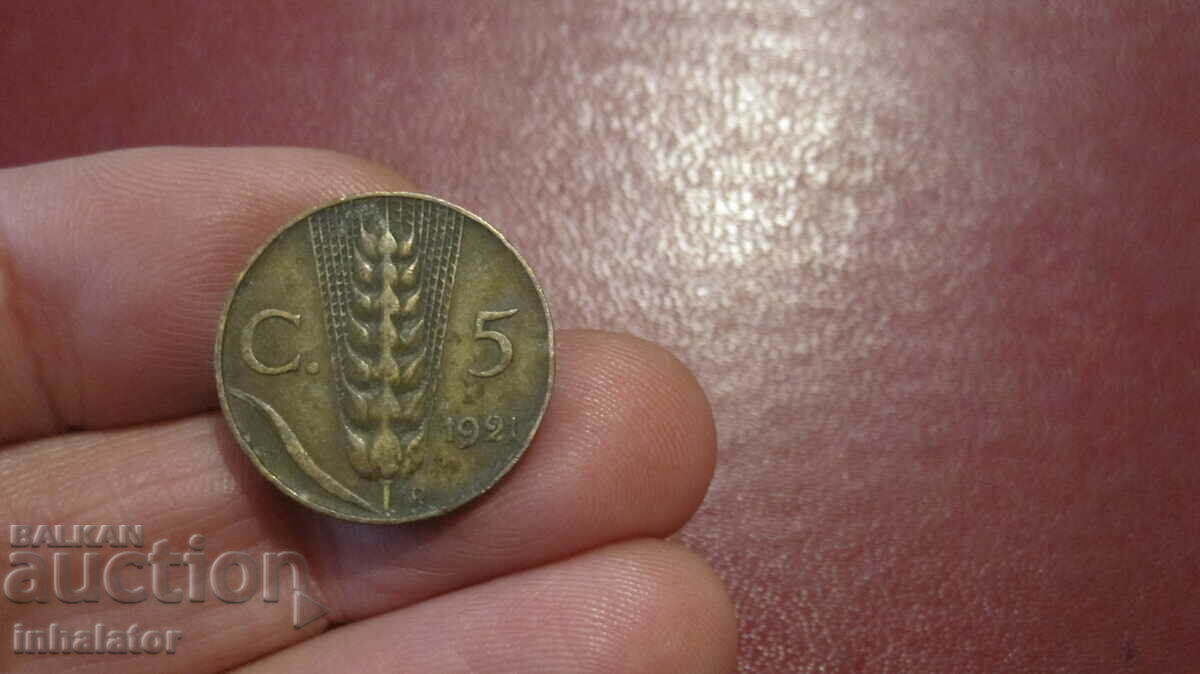 1921 5 centesimi Italy