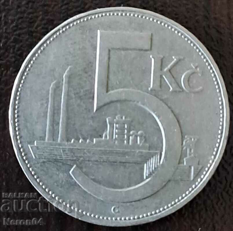 5 kroner 1938, Czechoslovakia