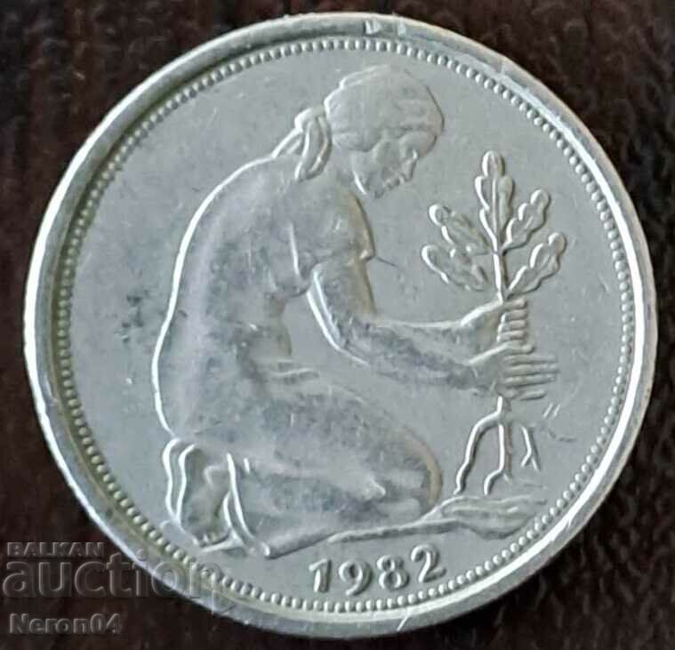 50 pfennig 1982 J, FR Germany