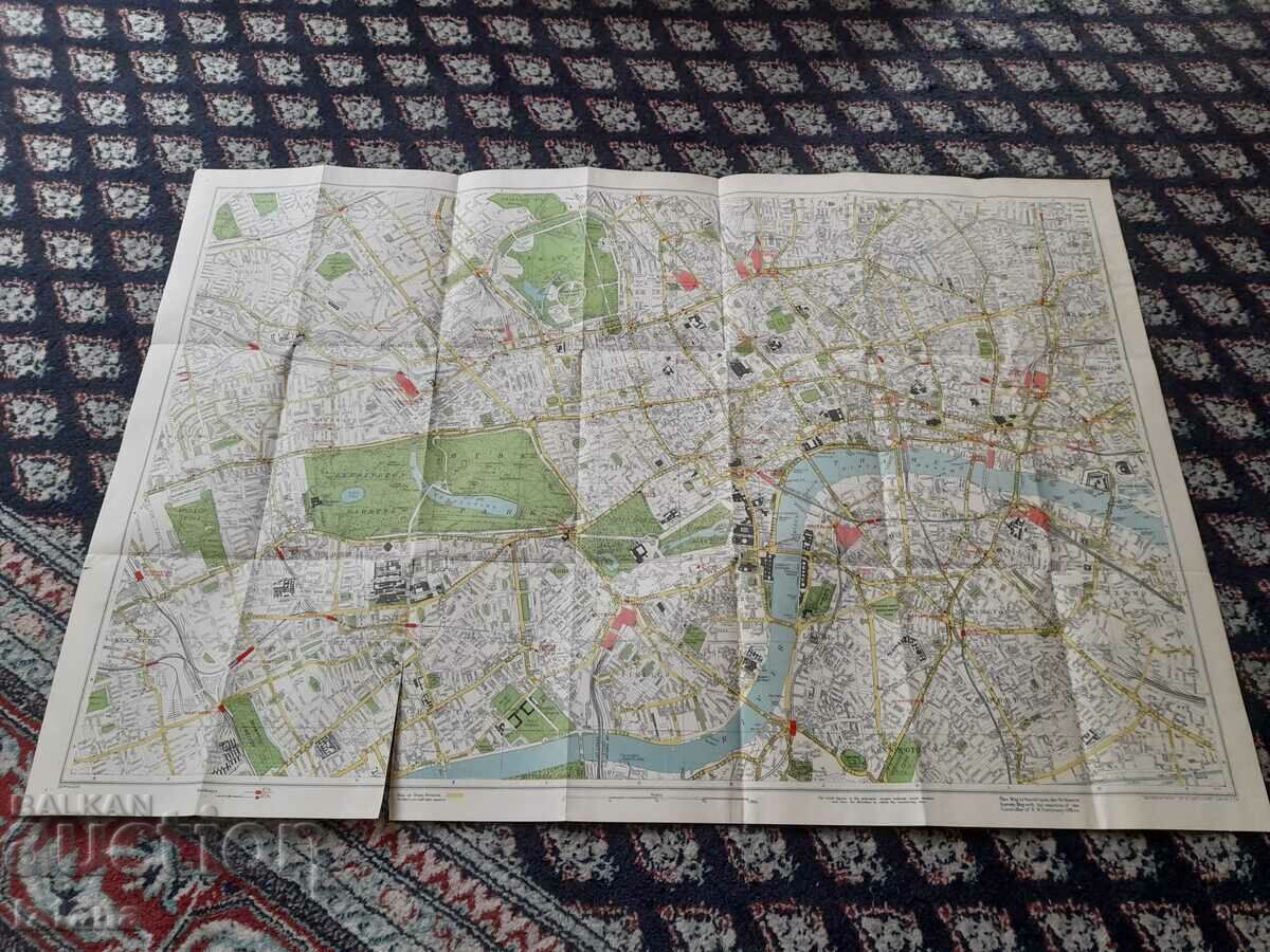 Auction Old map of Central London Auction Old map of Central London