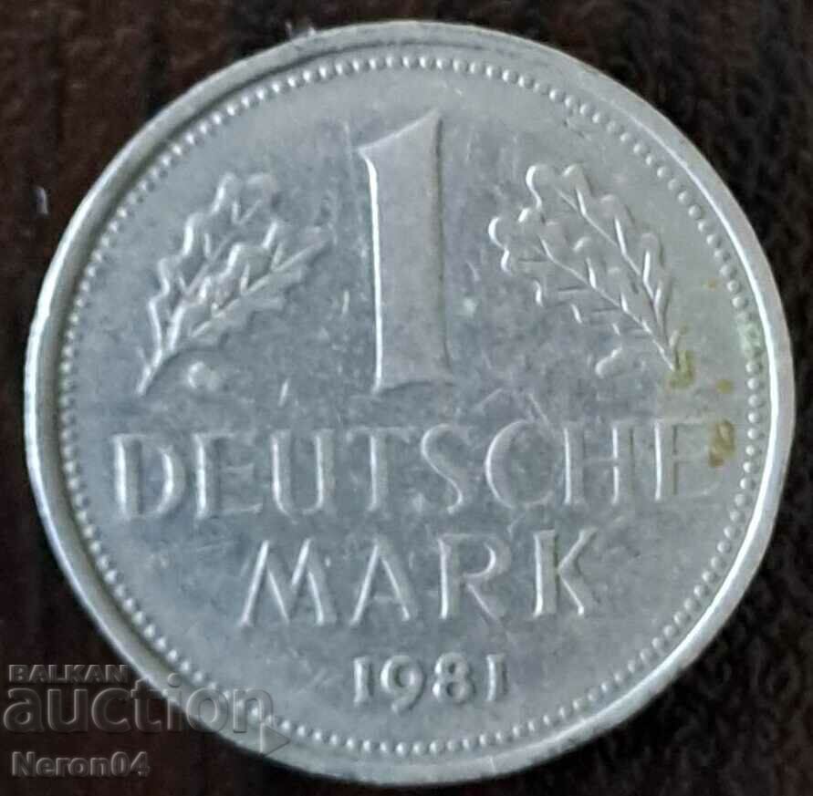 1 марка 1981 J, ФР Германия