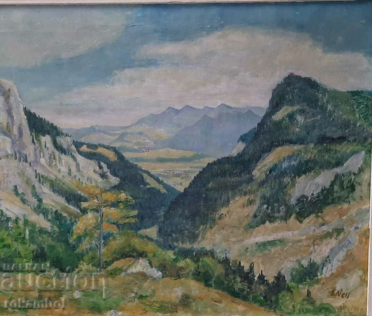 Hood Eugen Nell's Old Alpine Landscape from 1951. with price € 1330.00 | 2601.25 BGN Hood Eugen Nell's Old Alpine Landscape from 1951. with price € 1330.00 | 2601.25 BGN