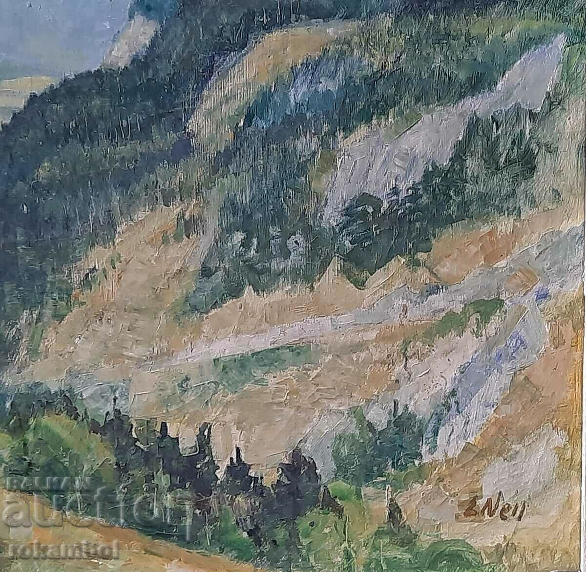 Hood Eugen Nell's Old Alpine Landscape from 1951. - 5 Hood Eugen Nell's Old Alpine Landscape from 1951. - 5