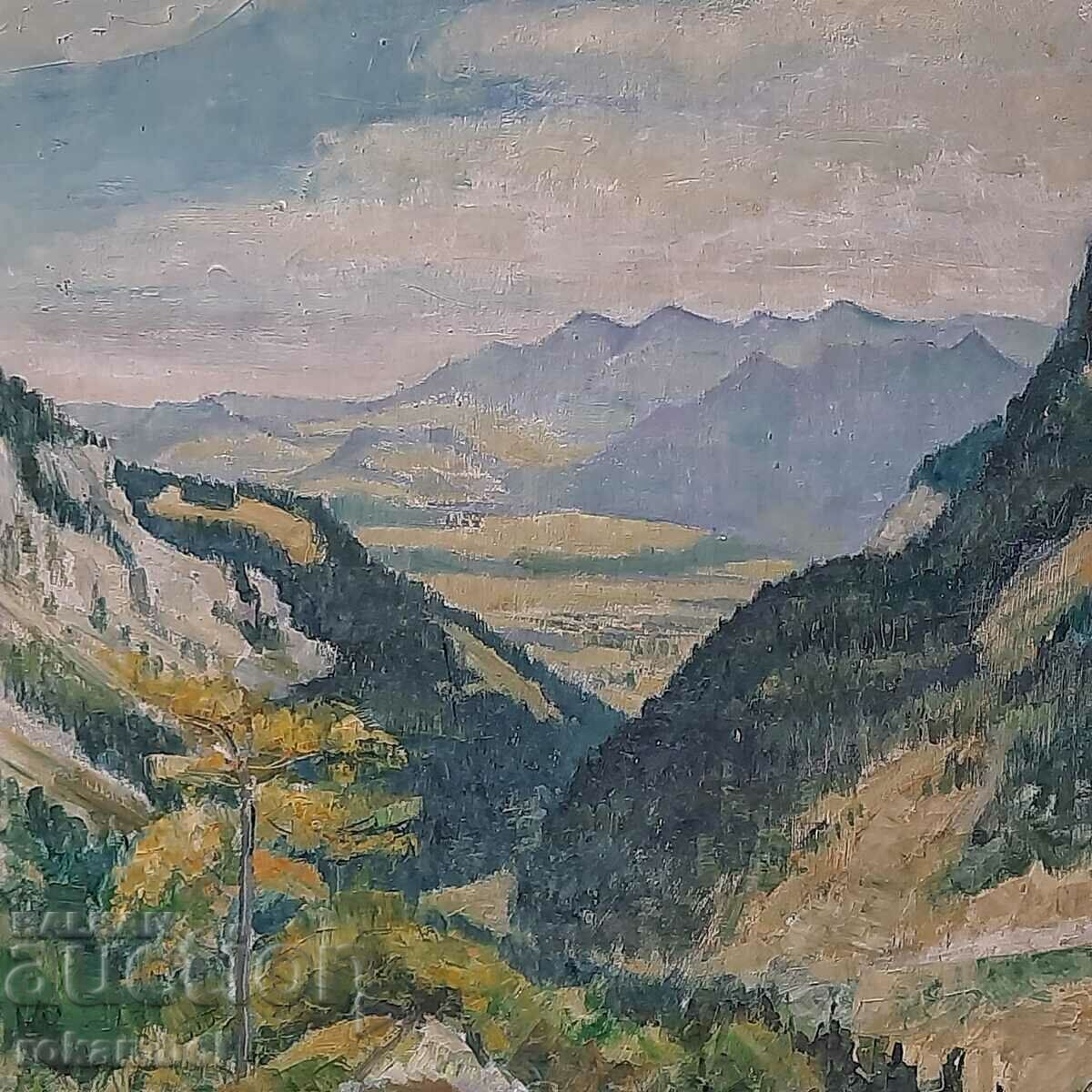 Hood Eugen Nell's Old Alpine Landscape from 1951. - 7 Hood Eugen Nell's Old Alpine Landscape from 1951. - 7