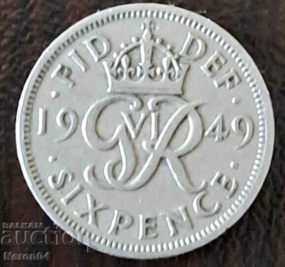 6 pence 1949 Marea Britanie