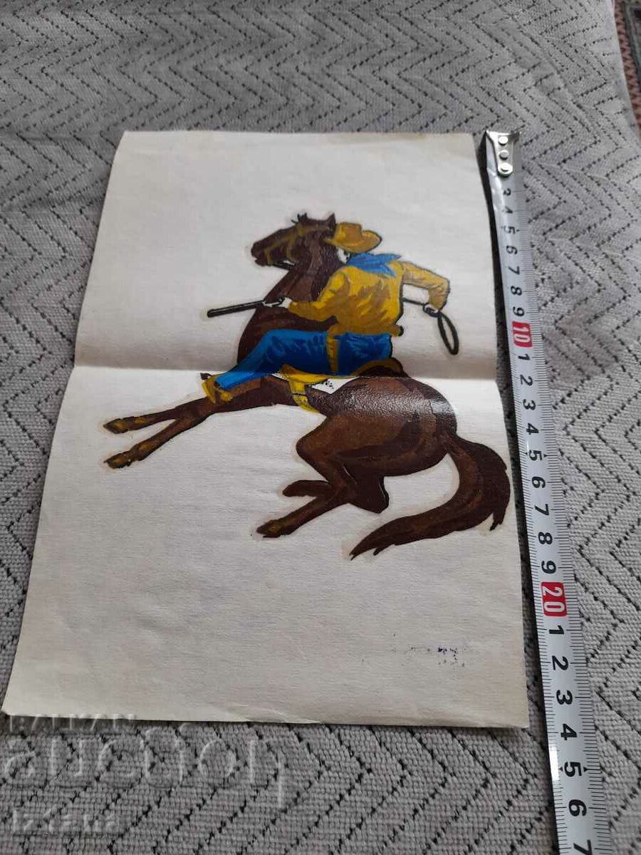 Δημοπρασία Αυτοκόλλητο παλιό καουμπόη Δημοπρασία Αυτοκόλλητο παλιό καουμπόη