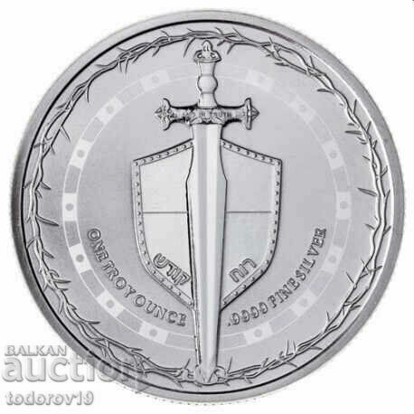 Moneda de argint Sabia Adevărului 2023 de 1 oz - obv. Niue
