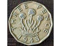 3 pence 1943 Great Britain