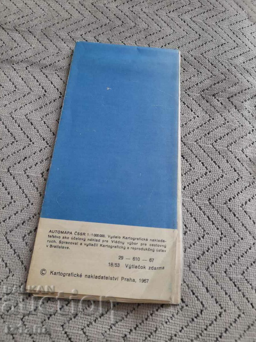 Old car map of Czechoslovakia with price 10.00 BGN | € 5.11 Old car map of Czechoslovakia with price 10.00 BGN | € 5.11