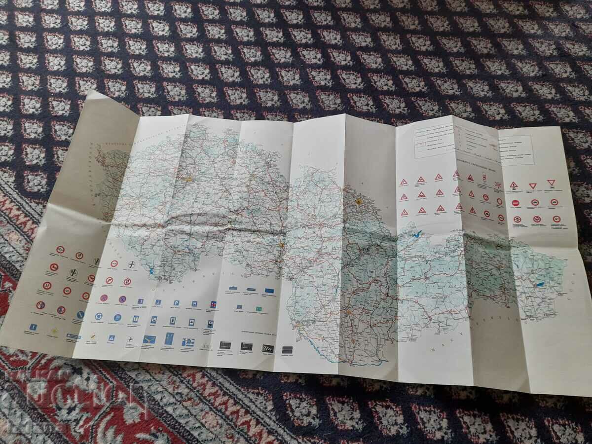 Auction Old car map of Czechoslovakia Auction Old car map of Czechoslovakia