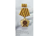 Rare German GDR War Medal Order Enamel - Gilt