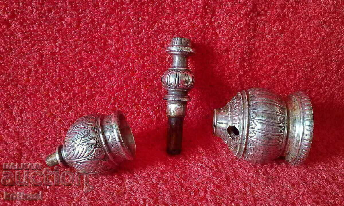 Metal silver plated cigarette hookah pipe with price 135.50 BGN | € 69.28 Metal silver plated cigarette hookah pipe with price 135.50 BGN | € 69.28