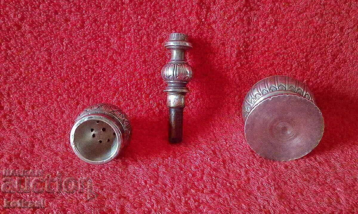 Auction Metal silver plated cigarette hookah pipe Auction Metal silver plated cigarette hookah pipe