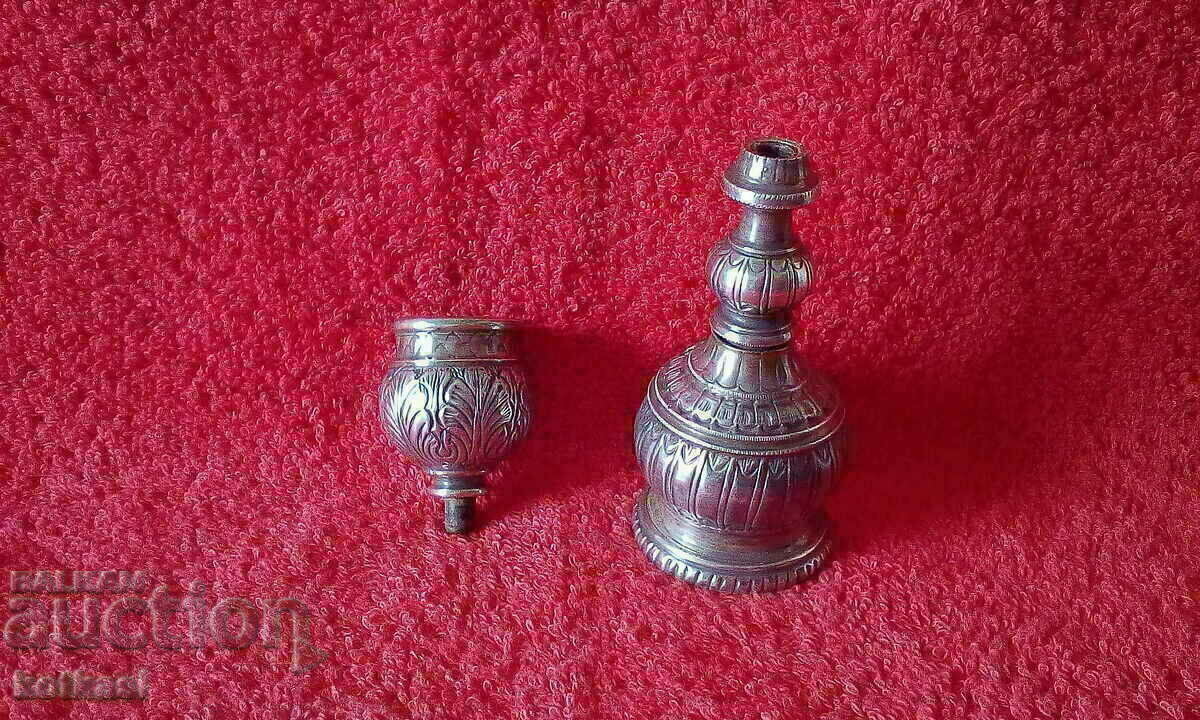 Metal silver plated cigarette hookah pipe - 5 Metal silver plated cigarette hookah pipe - 5