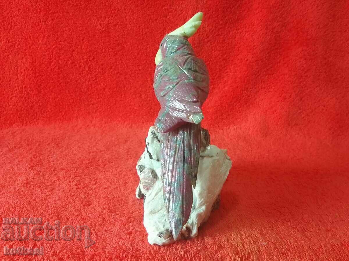A beautiful figure of semi-precious stones and minerals Parrot with price 85.00 BGN | € 43.46 A beautiful figure of semi-precious stones and minerals Parrot with price 85.00 BGN | € 43.46
