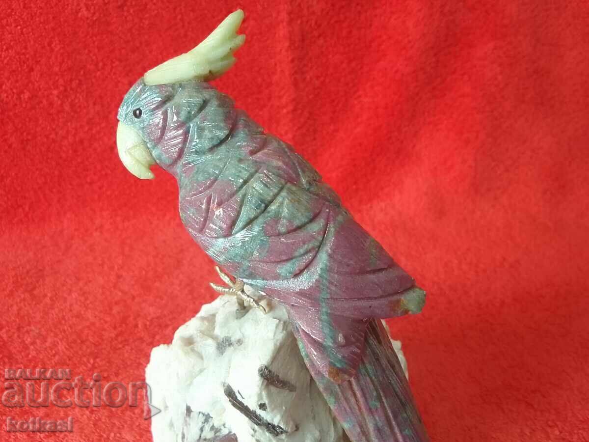 A beautiful figure of semi-precious stones and minerals Parrot - 5 A beautiful figure of semi-precious stones and minerals Parrot - 5