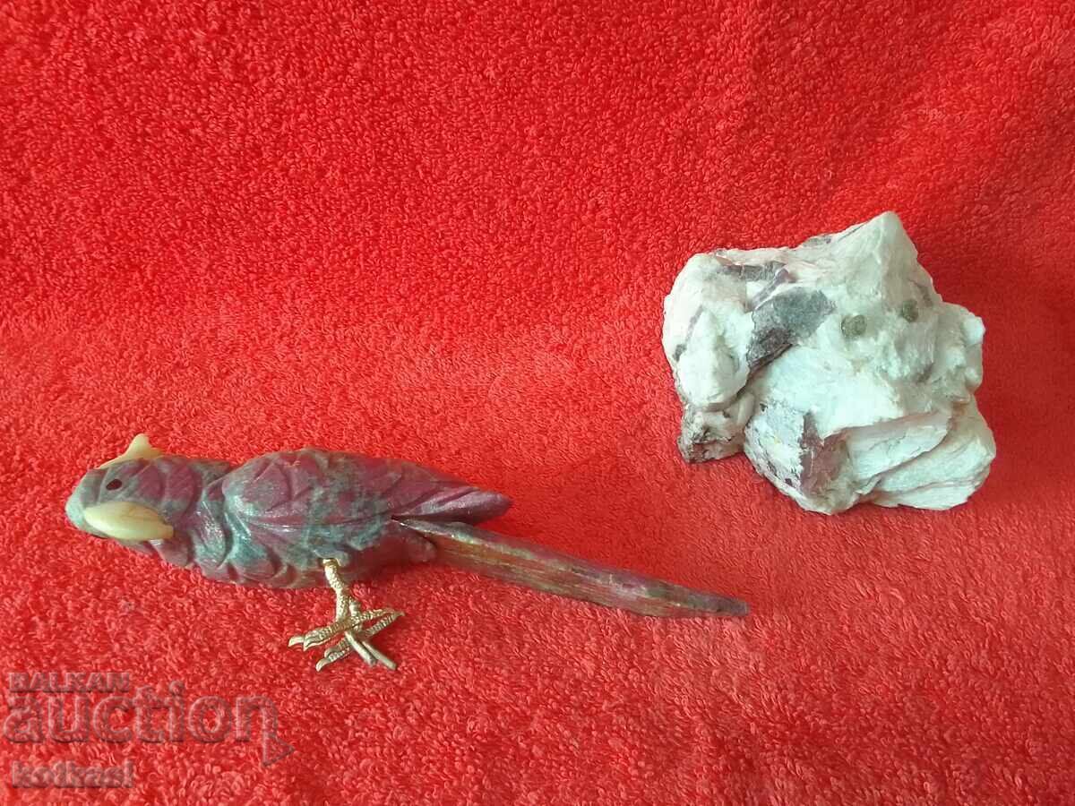 A beautiful figure of semi-precious stones and minerals Parrot - 7 A beautiful figure of semi-precious stones and minerals Parrot - 7