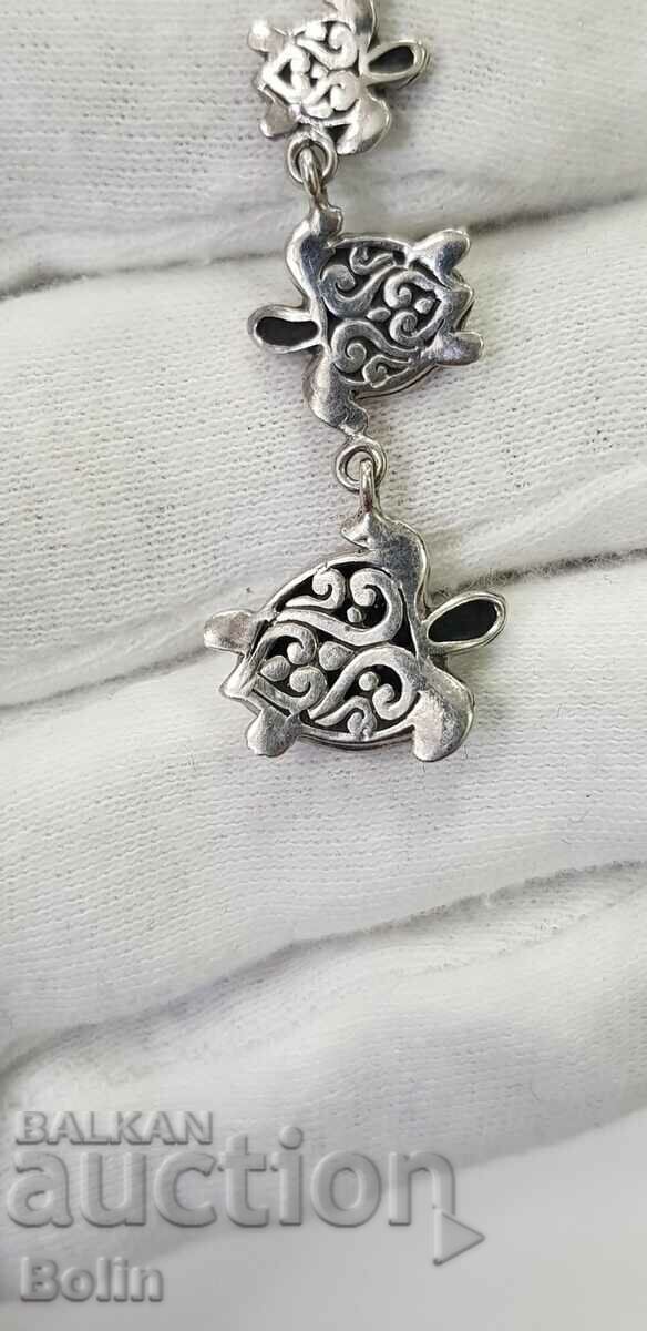 Silver medallion, pendant turtles, turtle 925 pr. - 5