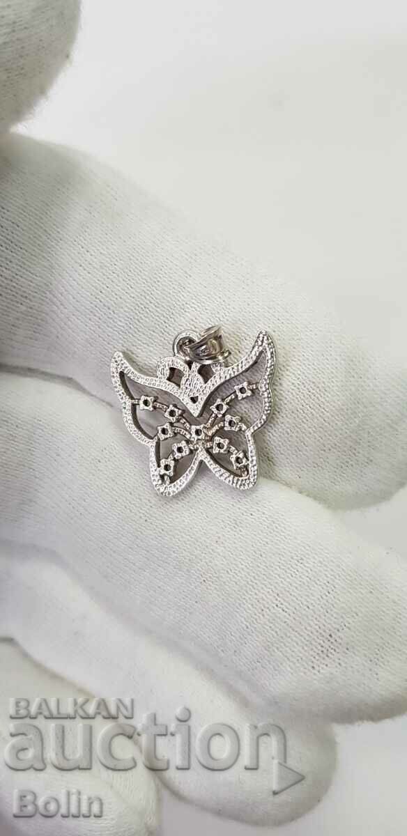 Delivery of Silver medallion, butterfly pendant 925 BC - Europe
