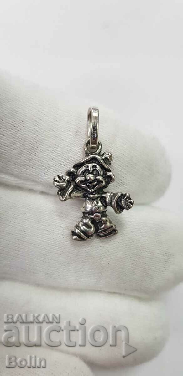 medalion din argint de basm, pandantiv pitic, gnom 925 î.Hr.