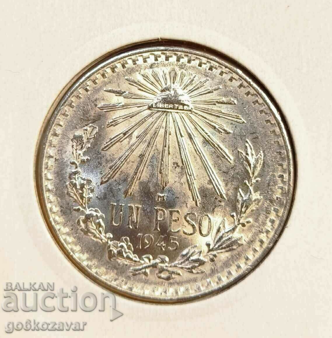 Mexic 1 peso 1945 Argint! UNC!