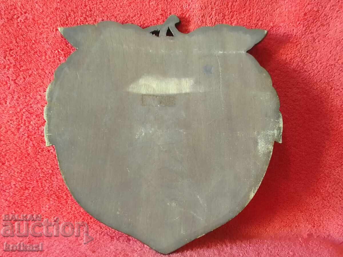 Wooden panel with musician semi-precious stone jade - 7