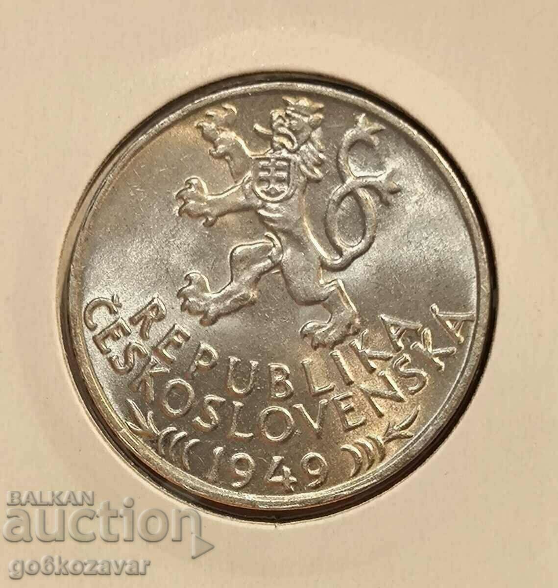 Czechoslovakia 100 kroner 1949 Silver UNC ! with price 41.00 BGN | € 20.96