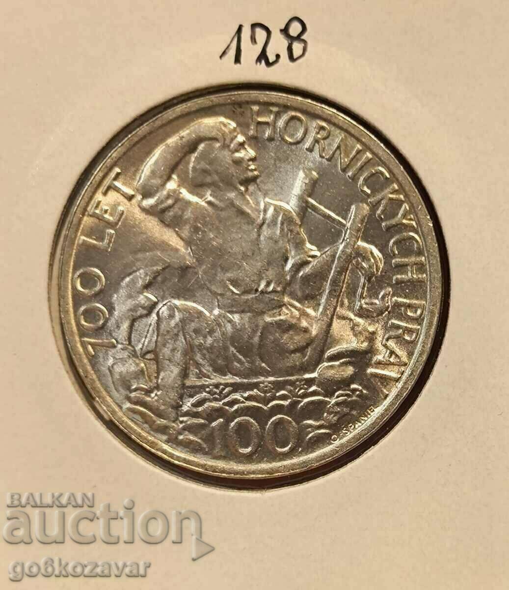 Czechoslovakia 100 kroner 1949 Silver UNC !