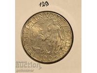 Czechoslovakia 100 kroner 1948 Silver UNC !