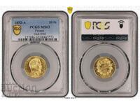 20 franci 1852 Franța - MS63 PCGS (aur)