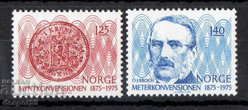 1975. Norvegia. 100 de ani de la Convenția monedelor și metrului.