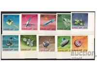 AJMAN 1968 Cosmos clean series 10 imperforated stamps