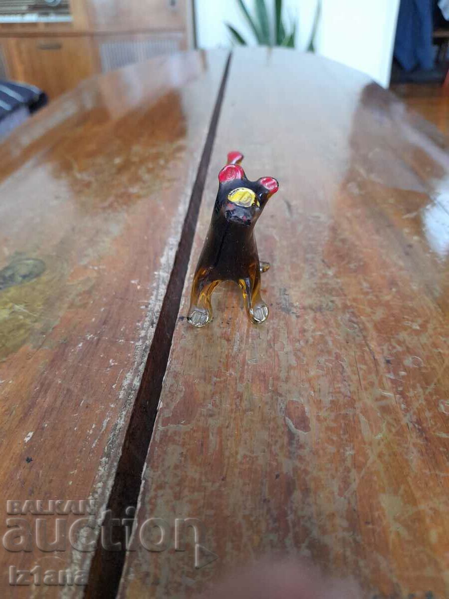 Old glass figure, Dog figure with price 25.00 BGN | € 12.78 Old glass figure, Dog figure with price 25.00 BGN | € 12.78